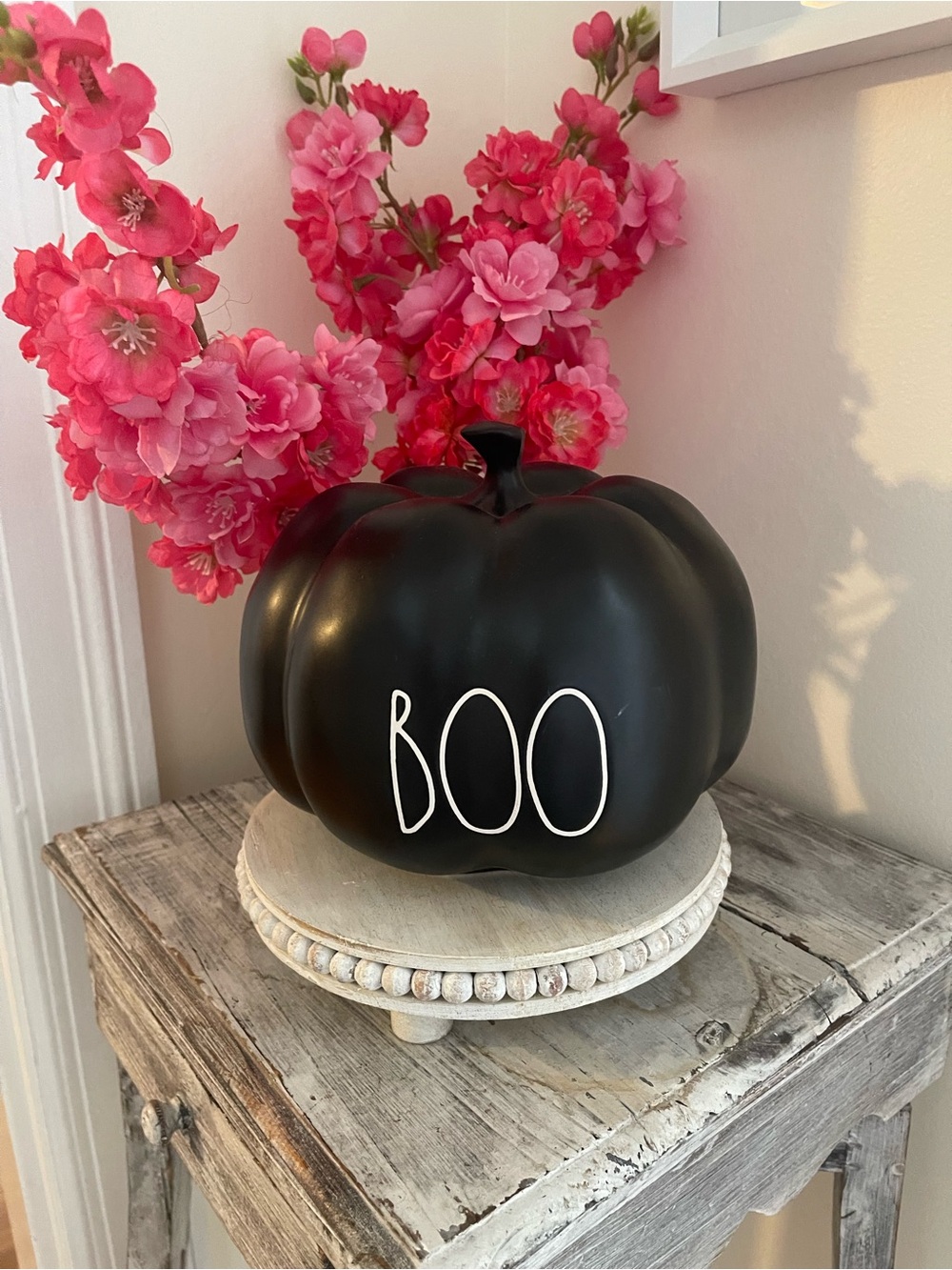 Rae Dunn Black 'BOO' Decorative Pumpkin